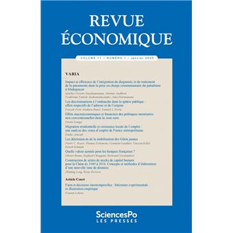 Revue Économique T71-1