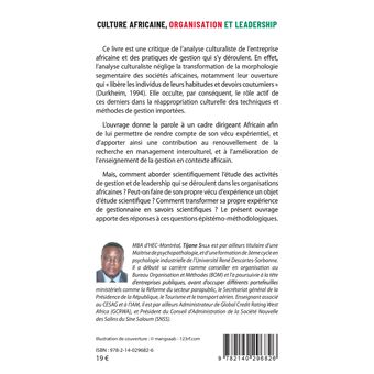 Culture africaine, organisation et leadership