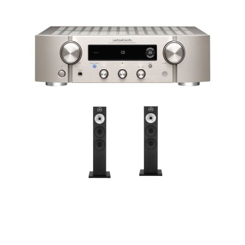 Amplificateur Hi-Fi Marantz PM7000N Argent + Enceinte Bibliothèque 600 Series Bowers & Wilkins 603 Noir Vendue par paire