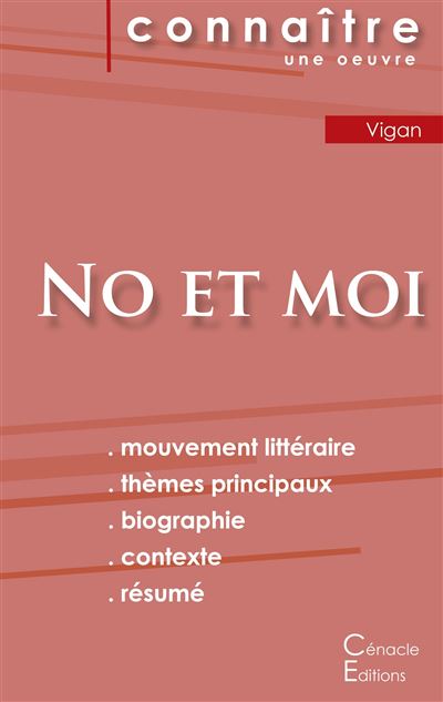 Fiche de lecture No et moi de Delphine de Vigan