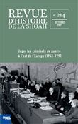 Revue d'Histoire de la Shoah