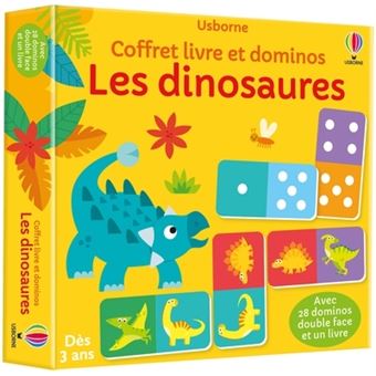 Les dinosaures - Coffret livre et dominos