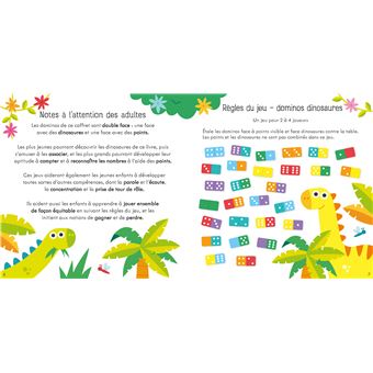 Les dinosaures - Coffret livre et dominos