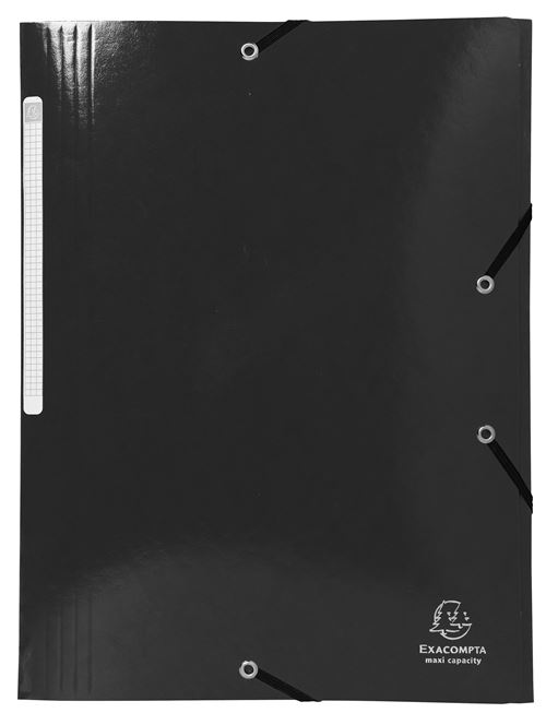 Exacompta Chemise à élastiques 3 rabats Maxi capacity carte lustrée pelliculée 425gm2 Iderama A4 - vue 3