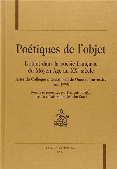 Poétiques de l'objet