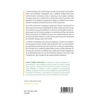 Reconnaissance et intégration de la chefferie traditionnelle dans l'administration territoriale en RD Congo