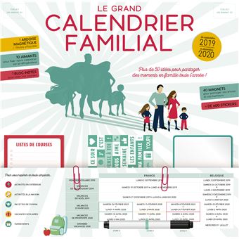 Le grand calendrier familial 2016/2017 - Ariane Delrieu 