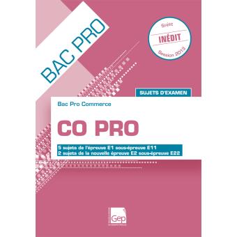Co Pro Bac Pro Epreuve E1 Sous épreuve E11 - 