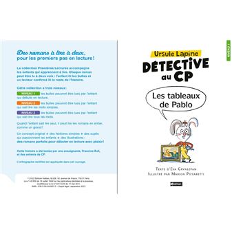 Ursule Lapine, détective au CP : Les tableaux de Pablo - niveau 1