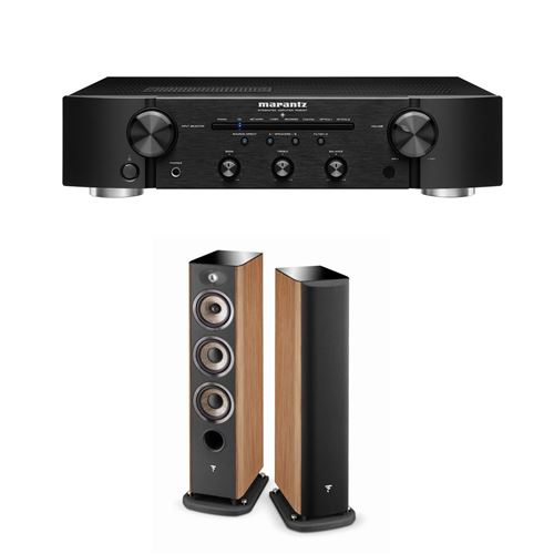 Amplificateur hi-fi Marantz PM6007 Noir + Enceinte colonne Focal Aria 926 Prime Walnut Vendue par paire