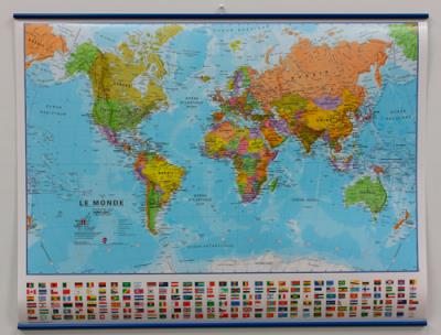 Monde politique drap plast + listeaux 1/60m