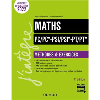 Mathematiques Methodes Et Exercices Pc Psi Pt 3eme Edition Broche Jean Marie Monier Guillaume Haberer Cecile Lardon Achat Livre Fnac