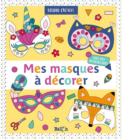 Mes masques à décorer - Jaune