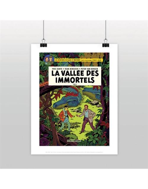 Affiche Blake et Mortimer La vallée des immortels T2 28 x 35,5 cm