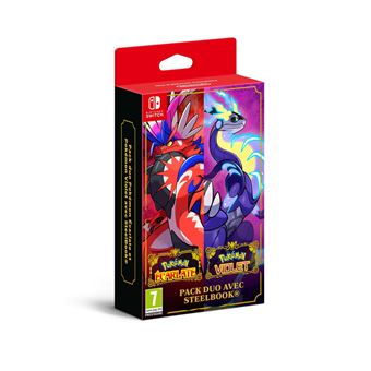 Pack Duo Pokémon Ecarlate et Violet avec SteelBook Nintendo Switch