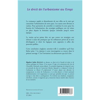 Le droit de l'urbanisme au Congo