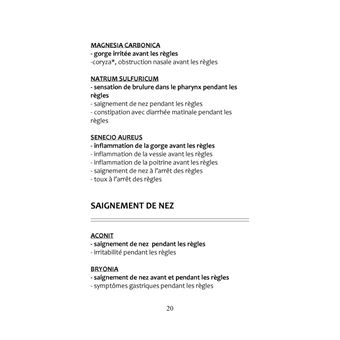Les médicaments homéopathiques des symptômes menstruels