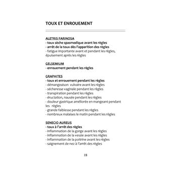 Les médicaments homéopathiques des symptômes menstruels