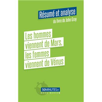 Les hommes viennent de Mars, les femmes viennent de Vénus (Résumé et analyse du livre de John Gray)