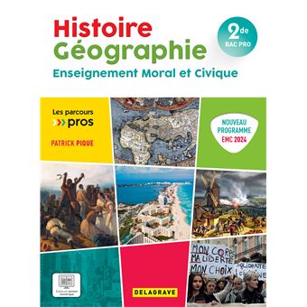 Les Parcours Pros Histoire Géographie EMC 2de Bac Pro (2024) - Pochette élève