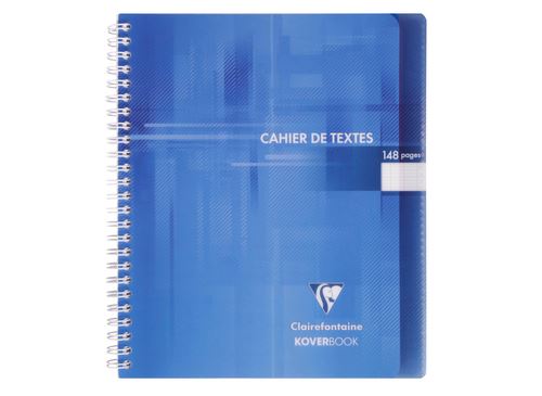 Cahier de textes à reliure intégrale de 148 pages Clairefontaine 17 x 22 cm Modèle aléatoire
