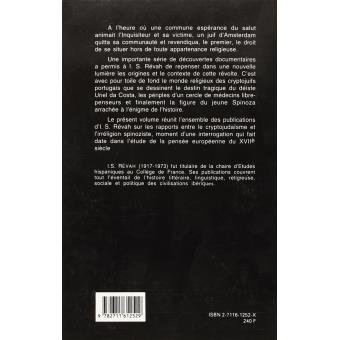 Des Marranes à Spinoza
