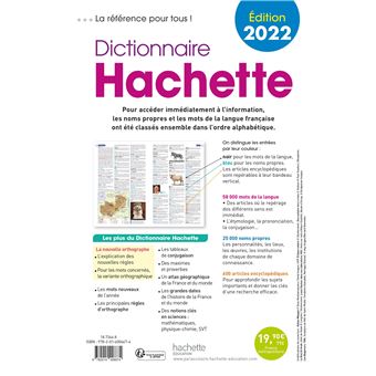 Dictionnaire Hachette 2022