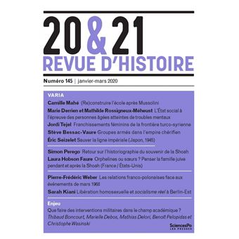 20&21. Revue d'histoire 145