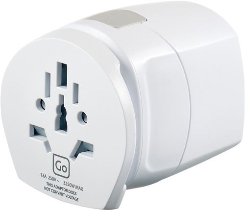 Adaptateur de voyage Go Travel Monde vers Monde Blanc