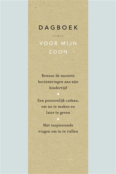 Dagboek voor mijn zoon