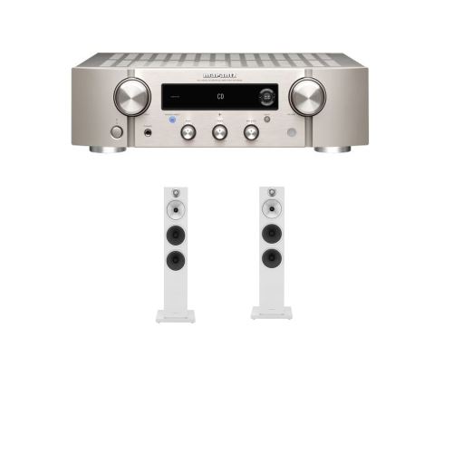 Amplificateur Hi-Fi Marantz PM7000N Argent + Enceinte colonne Bowers & Wilkins 603 White Vendue par paire