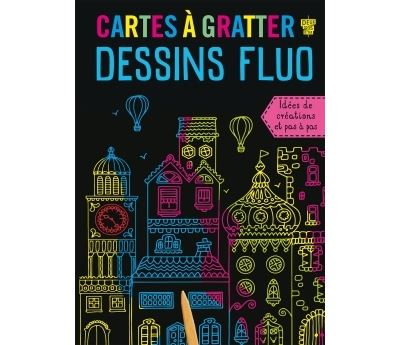 Cartes à gratter - dessins fluo