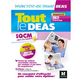 Tout le DEAS en QCM/QROC - IFAS - Diplôme d'État d'aide-soignant -4e ed- nouveau reférentiel 2021