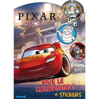 Cahier de dessin, livre de coloriage A4 + Stickers Cars pas cher 
