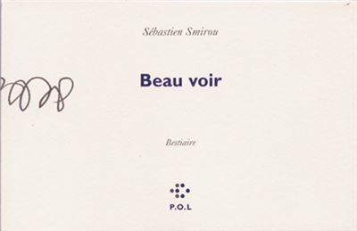 Beau voir - Sébastien Smirou - broché