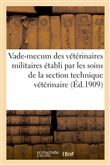 Vade-mecum des vétérinaires militaires, active, réserve et armée territoriale