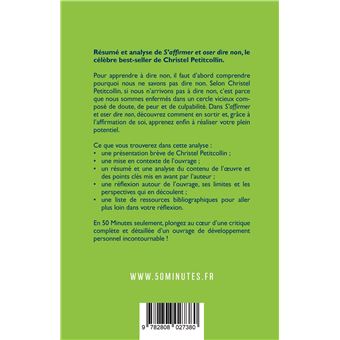 S'affirmer et oser dire non (Résumé et analyse du livre de Christel Petitcollin)