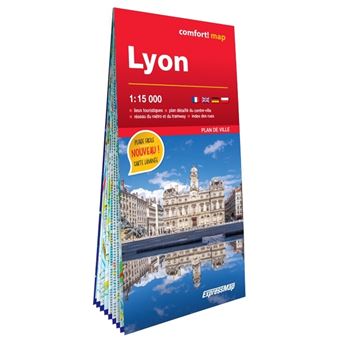 Lyon 1/15.000 (carte grand format laminée - plan de ville)