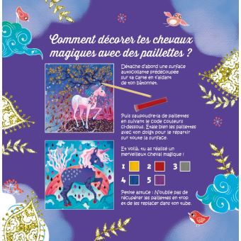Cartes à pailleter - Chevaux magiques
