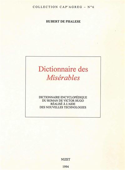 Dictionnaire des Misérables