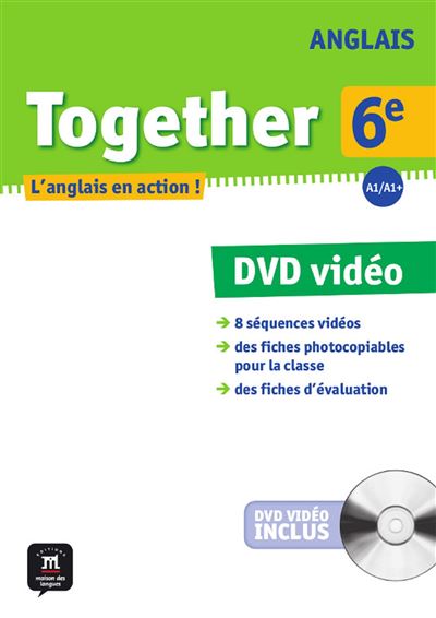 Together anglais 6e dvd + livret pedagogique
