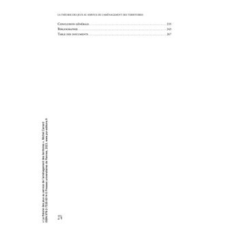 La théorie des jeux au service de l'aménagement des territoires