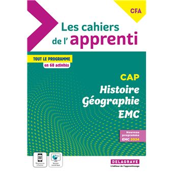 Les cahiers de l'apprenti Histoire Géographie EMC CAP et CFA (2024) - Pochette élève