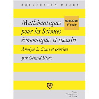Mathématiques pour les sciences économiques et sociales