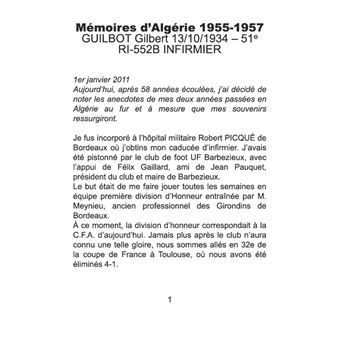 Mémoires d'Algérie