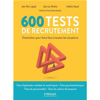 600 Tests De Recrutement - Broché - J.l. Minette, Rosar, Jean-Marc ...