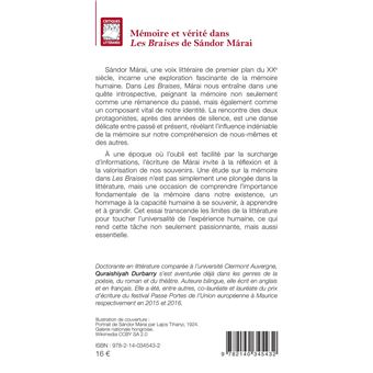 Mémoire et vérité dans <i>Les Braises</i> de Sándor Márai