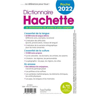 Dictionnaire Hachette POCHE 2022