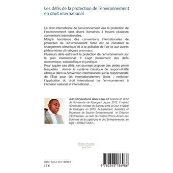 Les défis de la protection de l'environnement en droit international
