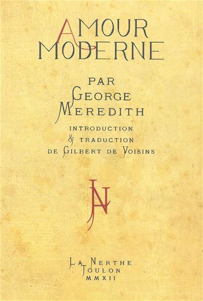 Amour moderne - George Meredith - broché